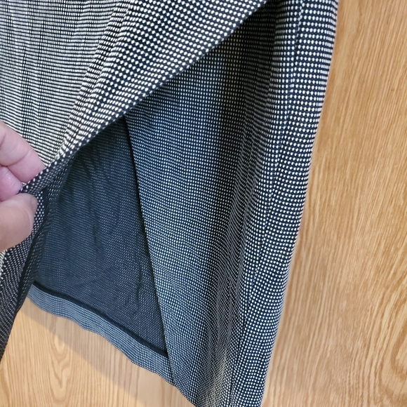 Banana Republic bi-stretch pencil skirt black/white dot size 14 cotton blend - Picture 8 of 11